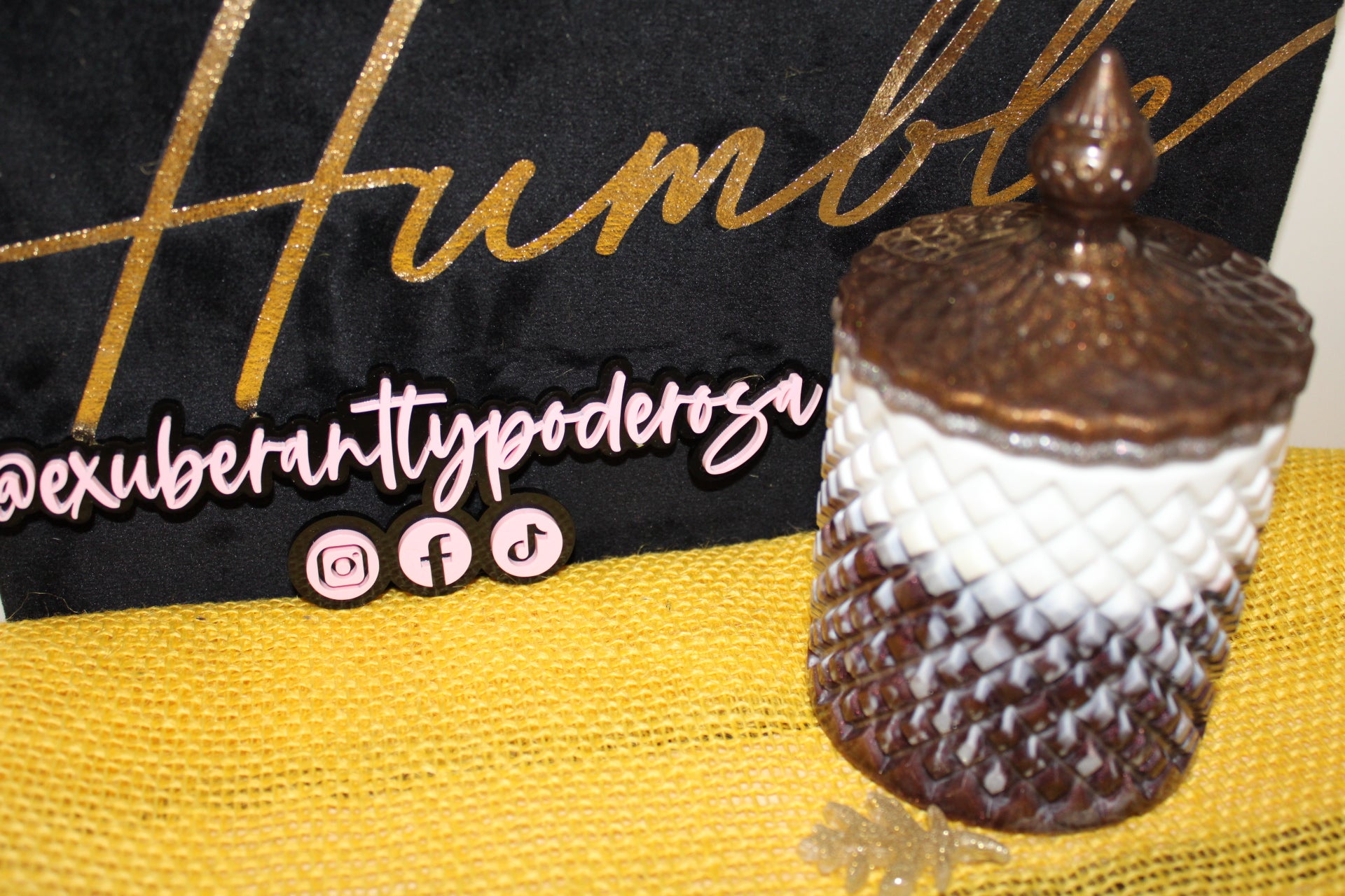 Cooper Brown & White  Jar