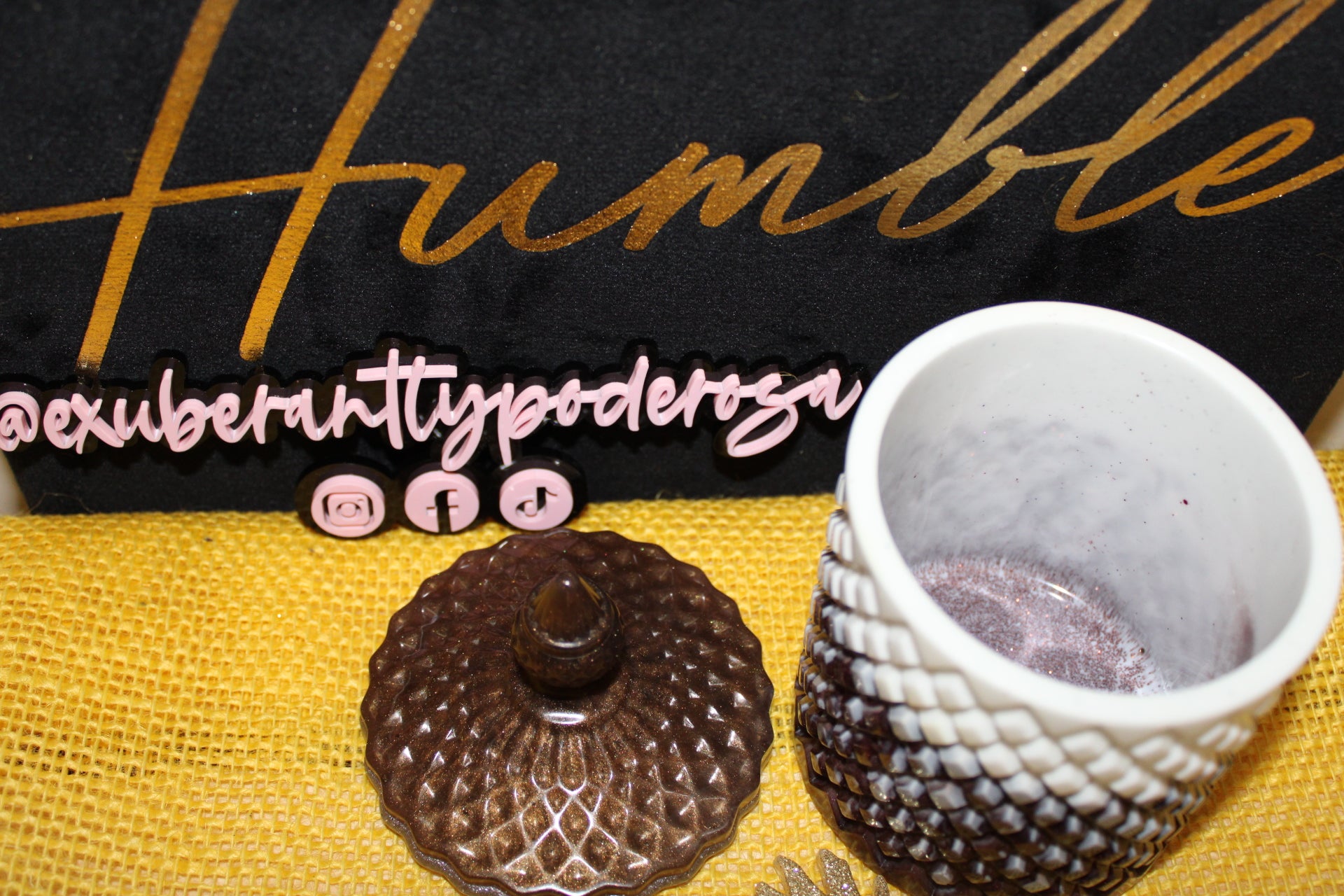 Cooper Brown & White  Jar