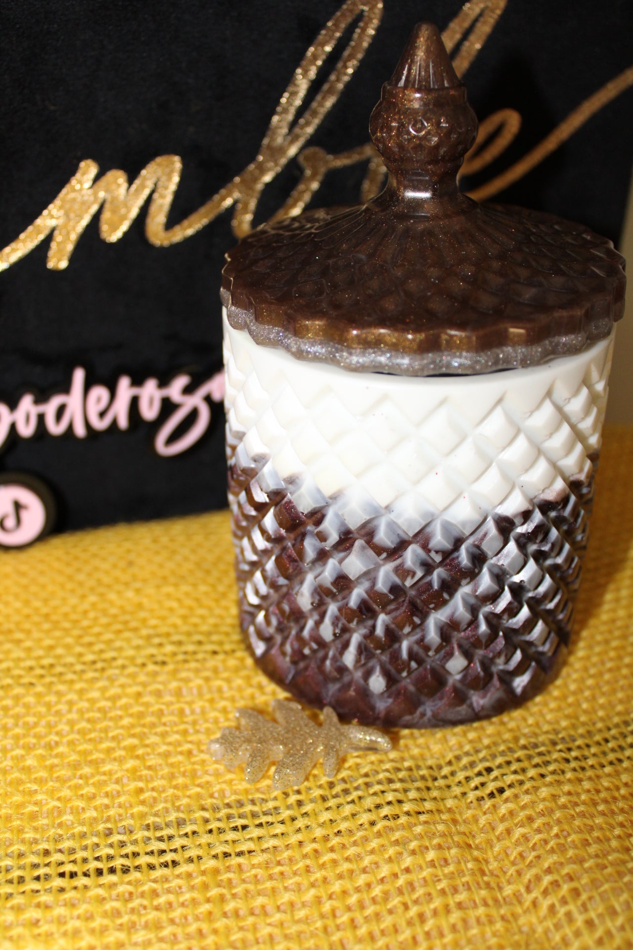 Cooper Brown & White  Jar