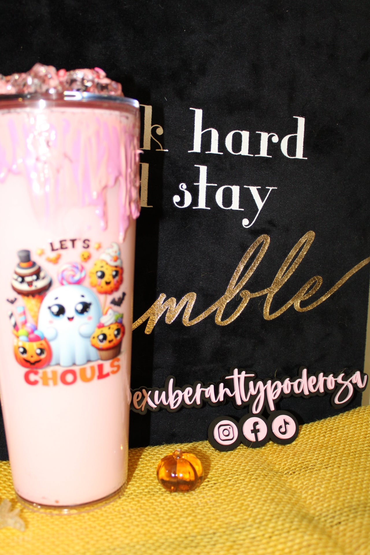 24 oz Pink Halloween