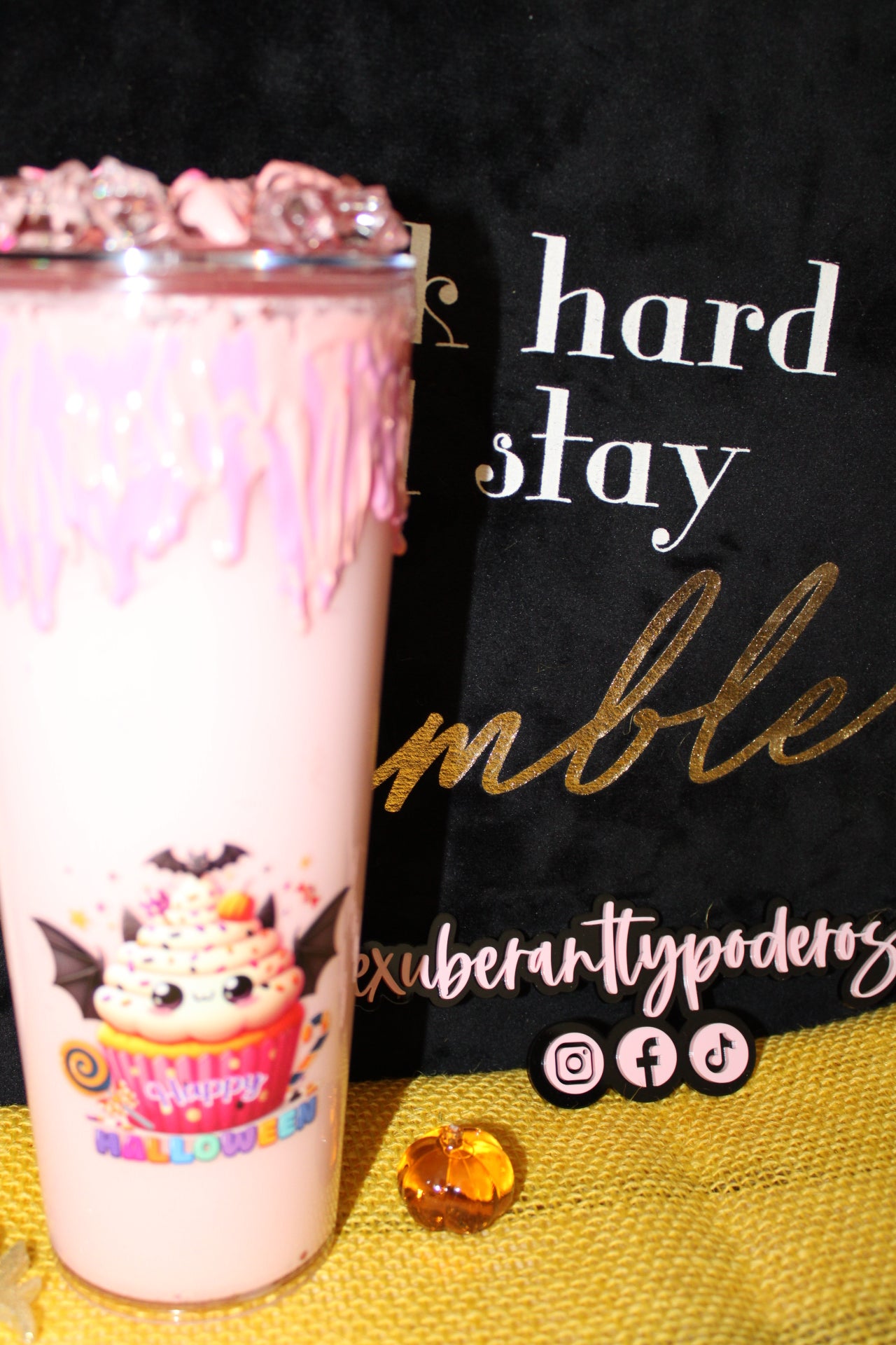 24 oz Pink Halloween