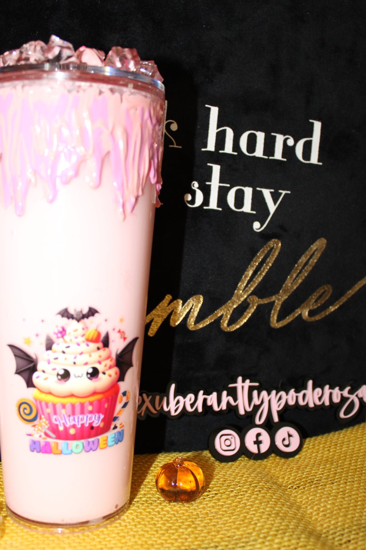 24 oz Pink Halloween