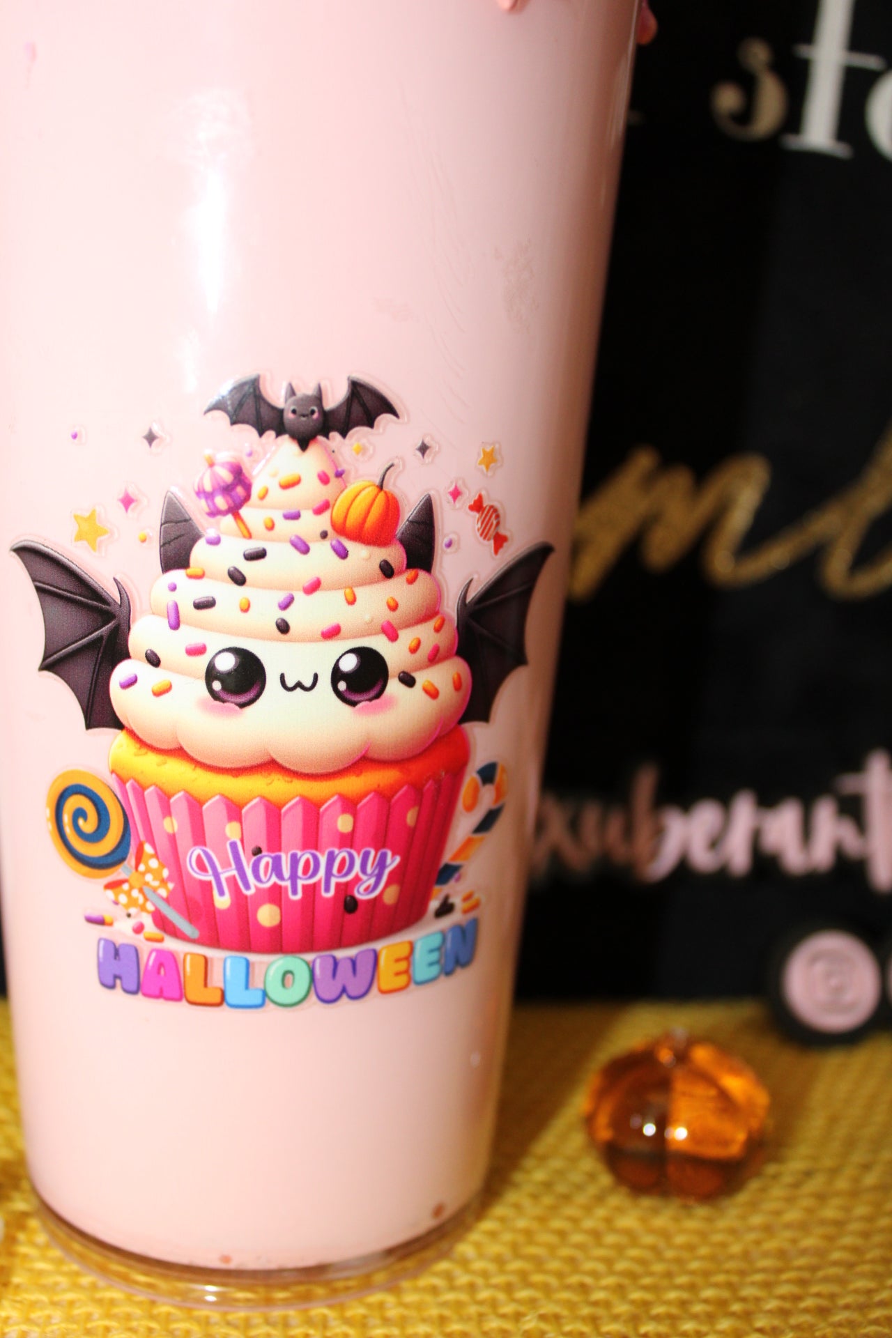 24 oz Pink Halloween